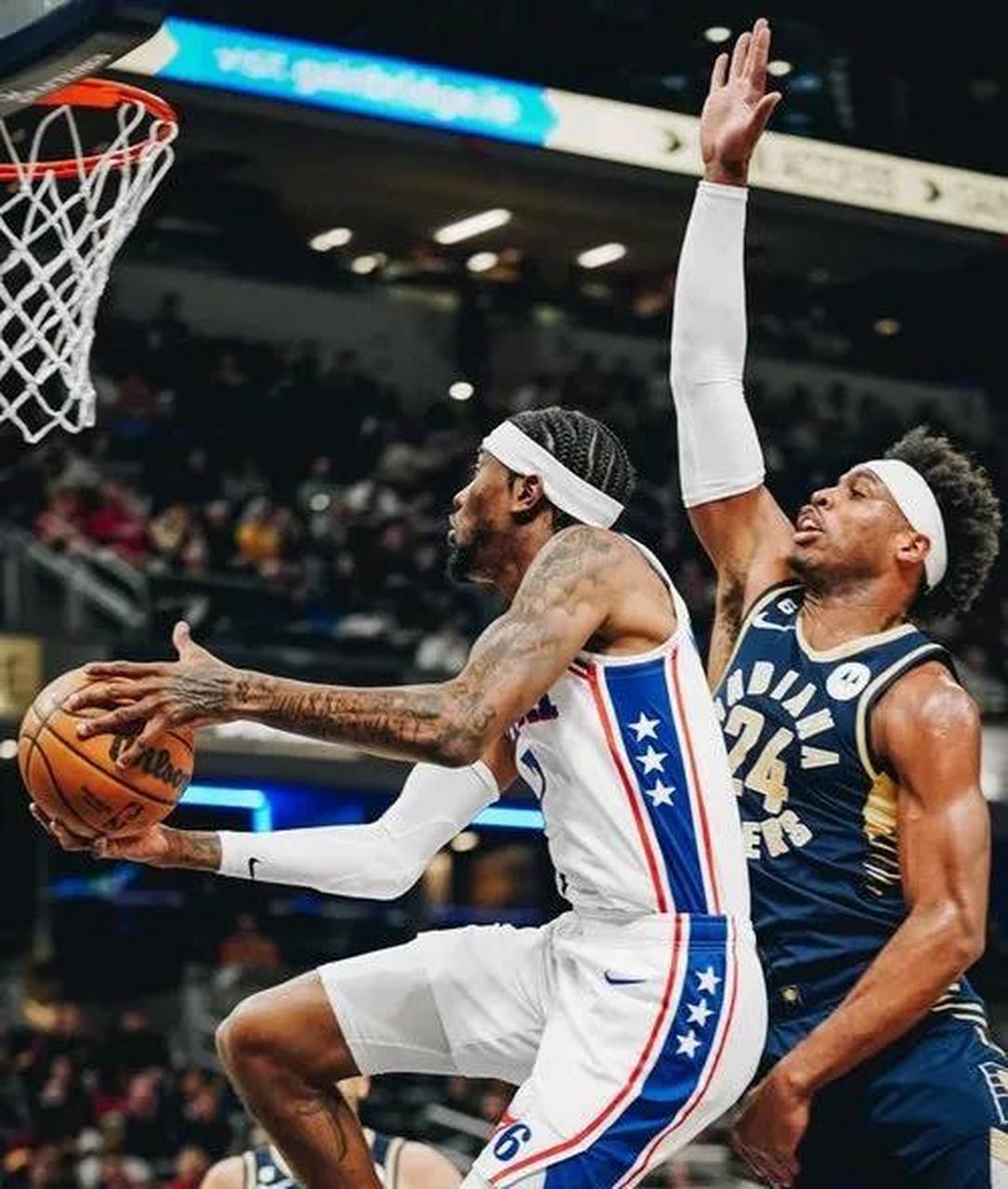 步行者险胜76人，保罗扛起全队